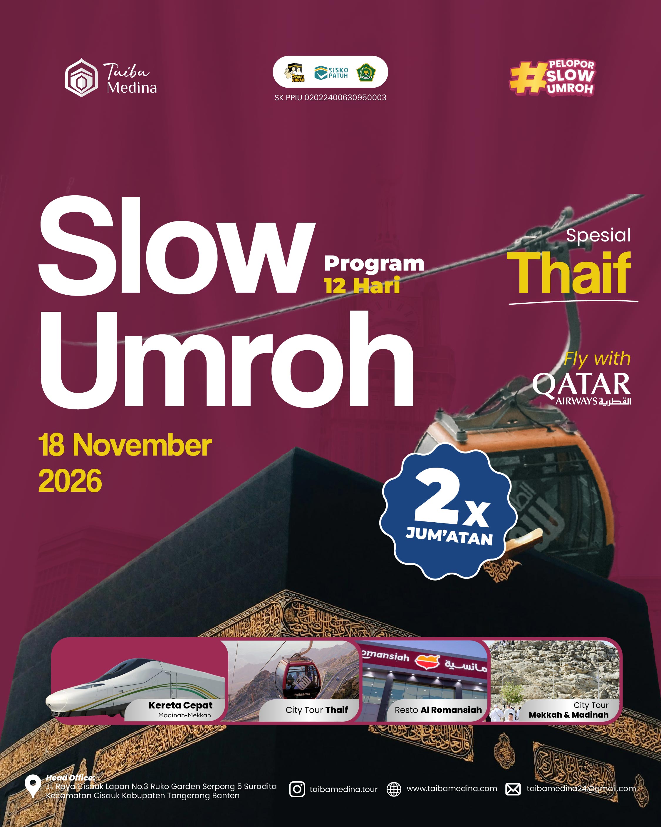 SLOW UMROH PLUS THAIF 12D | 18 November 2026