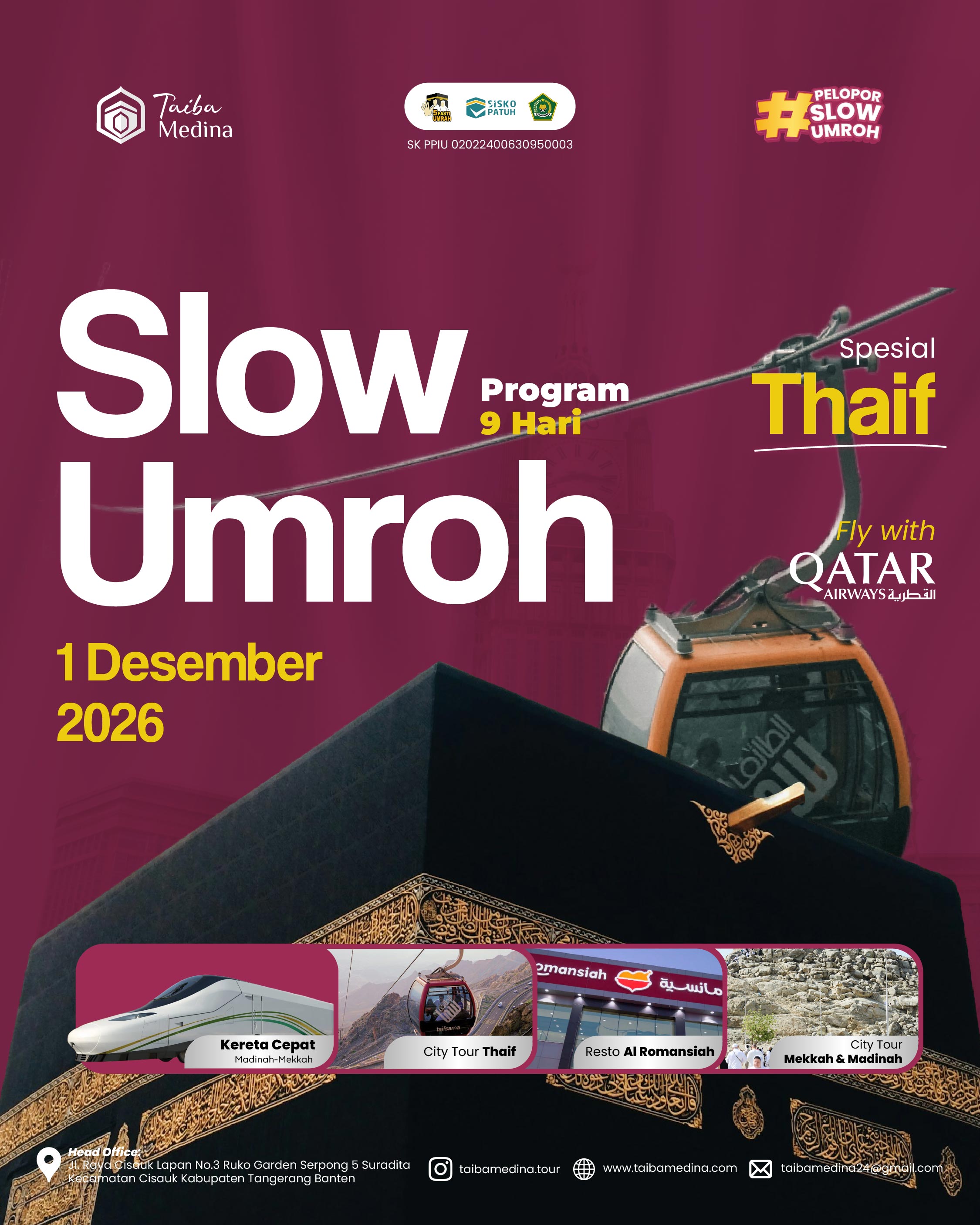 SLOW UMROH PLUS THAIF 9D | 1 Desember 2026